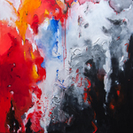 Abstract en/of geabstraheerde schilderijen in diverse maatvoeringen.