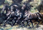 schilderijen van friese paarden