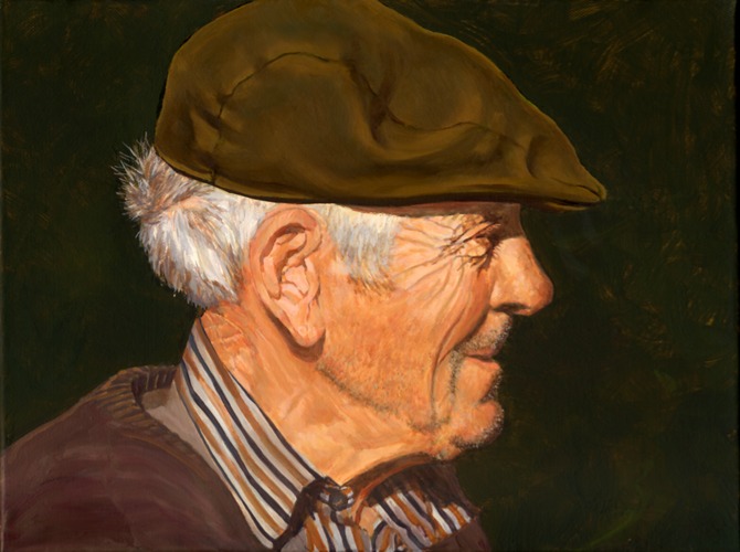 Portret van een schapenhoeder