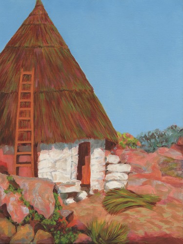 Oud prehistorish rond huis