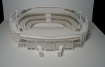 A paper-architecture design of the soccer stadium Camp Nou, located in Barcelona, for OY communications (http://www.oy.nl/).