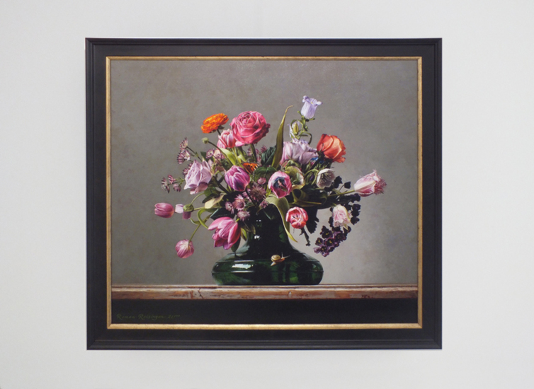 Giclée van Bloemstilleven met kleine vos