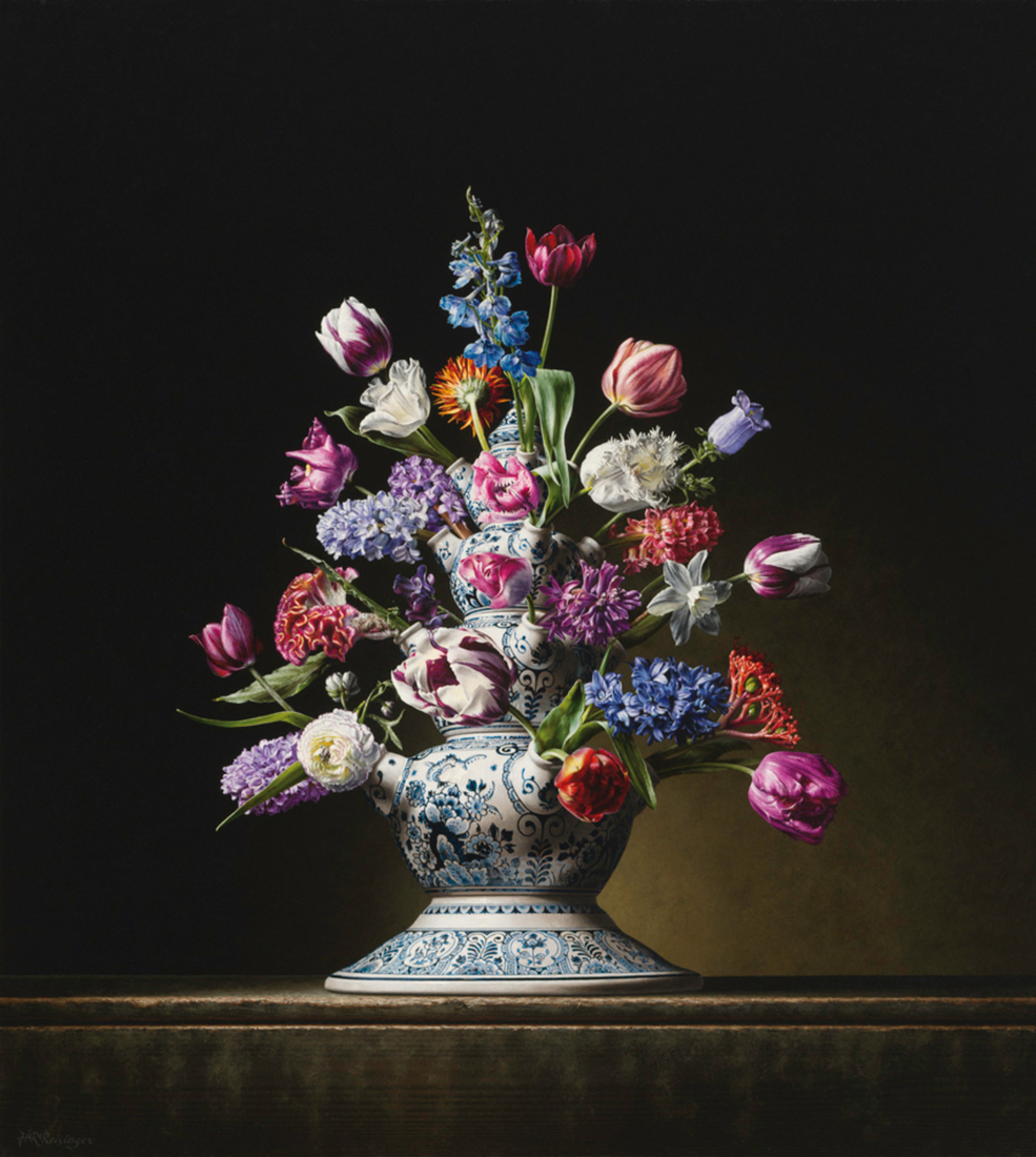 Bloemstilleven met Tulpenpiramide