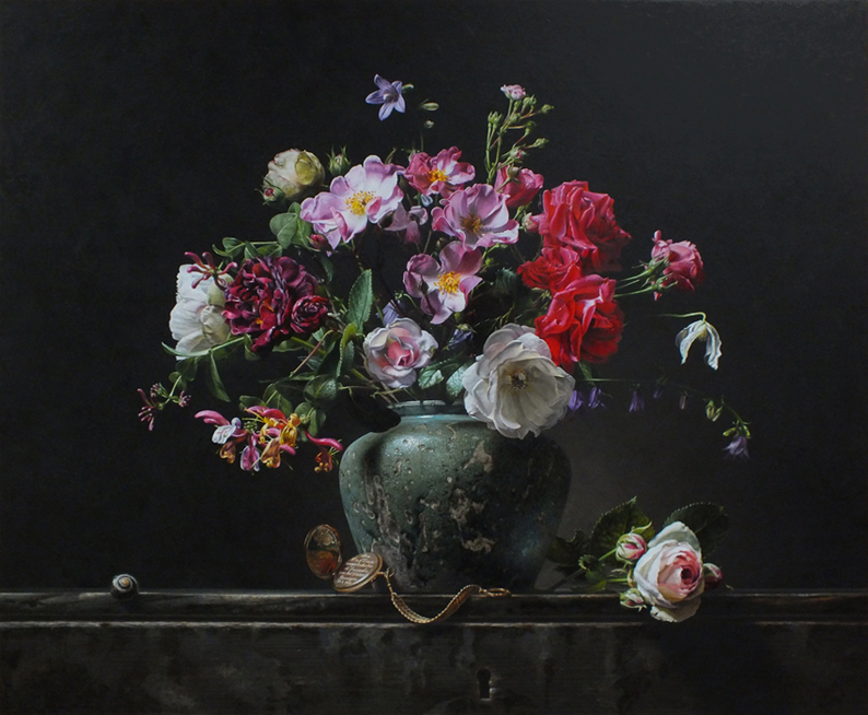 Stilleven met zomerbloemen