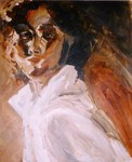 Op dit stekje staan een aantal werken in acryl;vooral model en portret.
