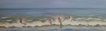 zeegezichten ; strandgezichten; mensen op strand