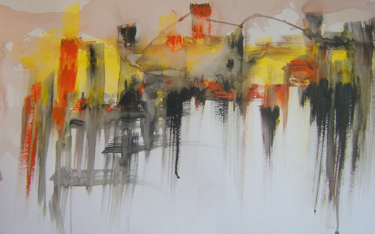 Acryl 7 WEERSPIEGELING IN WATER