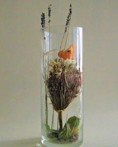 DROOGBLOEMEN IN GLAS