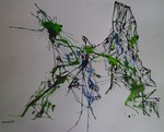 watervaste inkt en waterinkt op papier