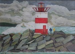 Techniek: colored pencil. Alle tekeningen zijn voorzien van een passe-partout.