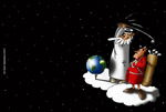 Serie cartoons over God en de Duivel