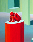 Visie op de 4 windrichtingen Acryl on canvas