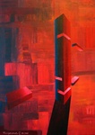 Glore Locks Acryl on canvas 3x 70x50