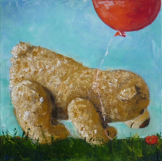 Kika beer met ballon