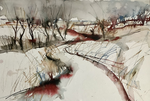 Vlugge tekeningen , model schetsen , ,landschapstekeningen met aquarel , vaak maak ik  zo een compositie studie van wat ik wil maken.