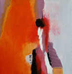 Kleine abstracte acryl schilderijen.