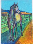 These are the most recent works of Noelle since our move to Wyoming, the three last artpieces were exhibited a year ago at cafe Grounded (the plane hangar) in Guilford, CT USA.