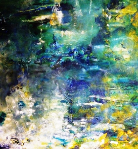 thema: Onderwater, veel groen en blauw.