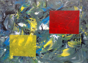 Een serie werk op, in hoofdzaak, 3D doek. Een benadering van het schilderij als object, waarbij het geheel de intentie-emotie verbeeld in een figuratieve abstractie.