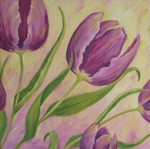 Acryl- en olieverfschilderijen met bloemen