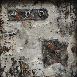 Minischilderijtjes met een abstracte voorstelling
