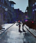Als mensen in het licht lopen worden ze zichtbaar. Het silhouette wordt helder, soms gaan ze op in hun omgeving door het tegenlicht. Mensen kunnen versmelten met hun omgeving en tegelijkertijd te voorschijn komen.
