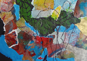 Sinds enige tijd houd ik mij bezig met mixed media. Ik combineer verschillende technieken om tot een beeld te komen.