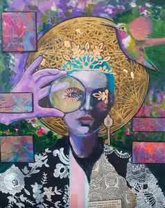 Experimenten in mixed media portretten in verschillende stijlen
