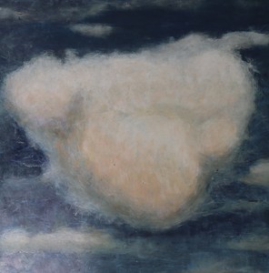 lucht is nauwelijks waarneembaar en dus niet schilderbaar,....tenzij waterdampen en zonlicht er zich mee vermengen.....