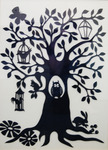 Ik maak kleine kunstwerkjes gemaakt van papier. Het zijn voornamelijk silhouetten van dieren en objecten. Door de hand uitgesneden vormen krijgt het zijn eigen karakter, ieder plaatje is uniek.