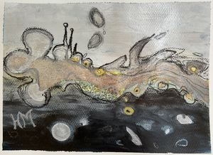 serie van 6 werken op aquarelpapier