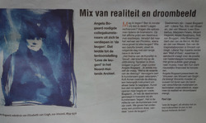 In verschillende technieken verbind ik het leven van de moeder en zussen met het leven van Vincent van Gogh. Noord-Hollands archief 2015 en tevens curator van de tentoonstelling