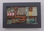 Techspressionism is a name I myself invented for a way of working in which I combine the use of technical parts with painting.