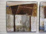 Verbondenheid. assemblage op mdf paneel