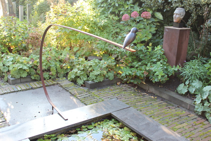 ijsvogeltje op cortenstaal