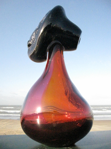 Bikkel - Africa Woman Black Head 1 - glass - 37x26x20cm