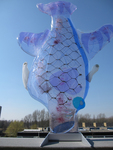 Bikkel - Pishiporko transparante - glas en metaal - 81x57x2cm
