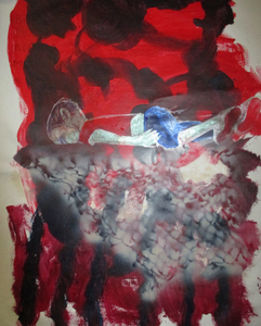 Bikkel Artist (from Netherlands, born at Curaçao) – The power of Bikkel Artist's paintings is subdivide in three styles: illustrative, intuitive and half abstract. Based on various themes, Bikkel Artist approaches the topics depending on her experience. It is particularly interesting to see why Bikkel Artist manages to capture the same theme in various styles. Depending on her emotions at the time. Description half abstract style: Abstract is manipulate without immediately resolving.