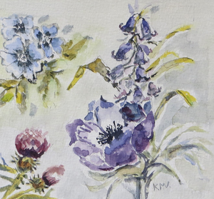 Met dit schilderij 'Klaprozen' kreeg ik in 1992 een eervolle vermelding op de Kunst beurs tgv de Floriade