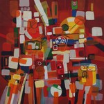 In deze galerie treft u enkele schilderijen in de maten 90 x 90 en 100 x 100 cm aan. Voor meer werk in deze en andere formaten, zie: Portfolio.