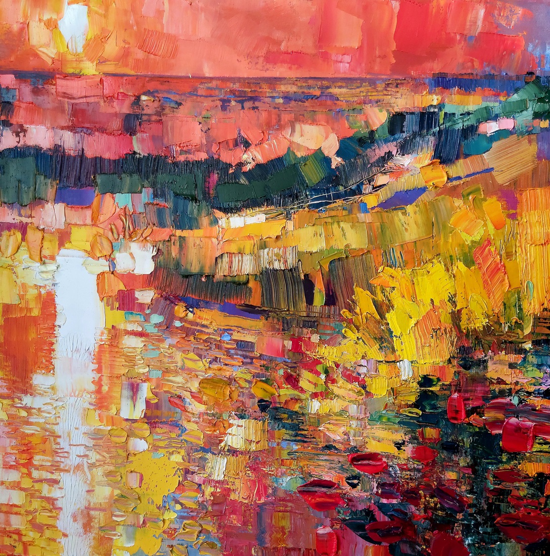 Polder - sunset landscape
