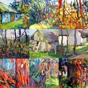 Dit is een kleine expositie van vroege schilderijen.