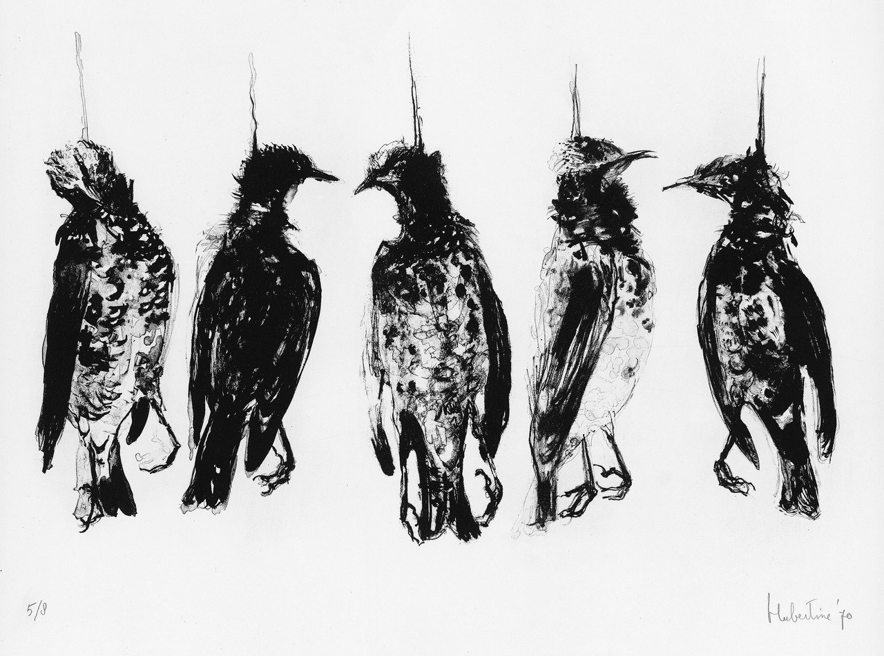 Gehangenen - op 3 litho stenen