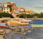 Vissers van Bages vangen aal en groene krab. Vlakbij ligt het stadje Collioure en bevindt zich de Spaanse grens, waar rond 1900 kunstschilders zoals Matisse, Braque, Derain, Vlaminck en Picasso elkaar ontmoetten.