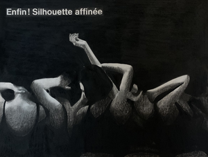 De creatie van een nieuw verhaal door oude illustraties gedeeltelijk uit te vlakken met zwarte of sepia achtige verf en ook gedeeltelijke tekst vrij te laten.