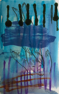 Watercolor / mixed media on paper