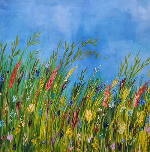 Heerlijk om met frisse kleuren te schilderen. Blij en vrolijk word ik en worden andere mensen ervan.