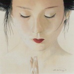 Al mijn pastel-portretten zijn uitgevoerd met Unison softpastels op lichtecht en zuurvrij karton en ingelijst achter glas.