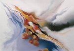 Als tegenhanger op mijn figuratief werk maak ik ook abstracte schilderijen. Ik vind het een uitdaging te werken met vormen en kleuren. Uit het niets met verf of pastel als het ware te bouwen tot ik een evenwicht heb gevonden. Aarde, water, vuur en lucht zijn elementen die vaak terug komen in mijn abstracte werken.