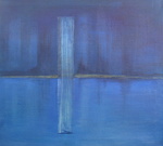 Door nuances van blauw een landschap of een emotie weergeven.